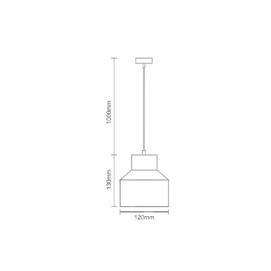 Pendel TERRAZZO 1xE27/60W/230V diameter 12 cm sort