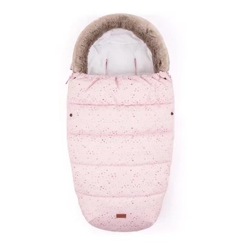 PETITE&MARS - 4-i-1 kørepose COMFY Glossy Princess/White lyserød