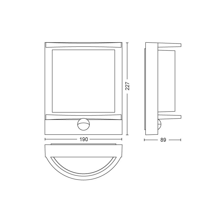 Philips - Udendørs LED væglampe LED/12W IP44