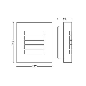 Philips - Udendørs væglampe 1xE27/60W/230V IP44 mat krom