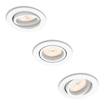 Philips - 3x indbygningsspot 1xGU10/5,5W/230V