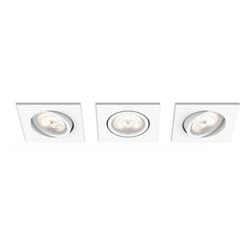 Philips 50123/31/P0 - 3x LED indbygningsspot dæmpbar MYLIVING CASEMENT LED/4,5W/230V