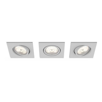 Philips 50123/87/P0 - PAKKE 3x LED lampe dæmpbar CASEMENT LED/4,5W/230V