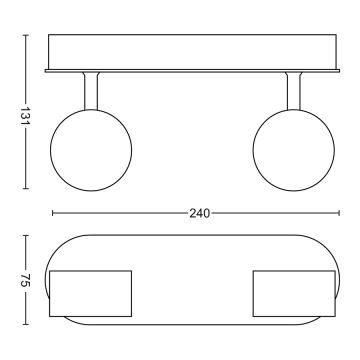 Philips - LED spotlampe dæmpbar 2xLED/4,5W/230V