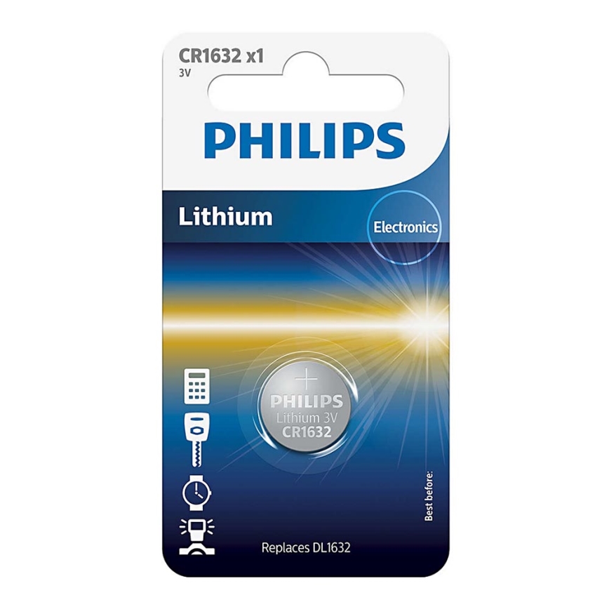 Philips CR1632/00B - Lithium knapcelle CR1632 MINICELLS 3V 142mAh