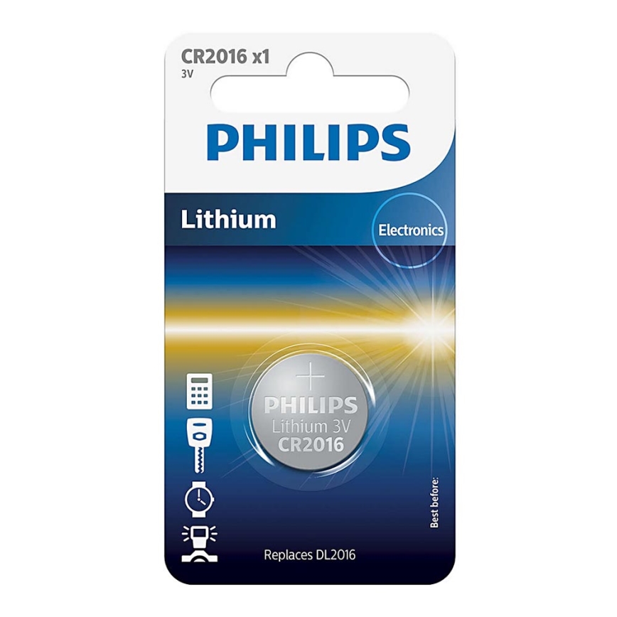 Philips CR2016/01B - Lithium knapcelle CR2016 MINICELLS 3V 90mAh