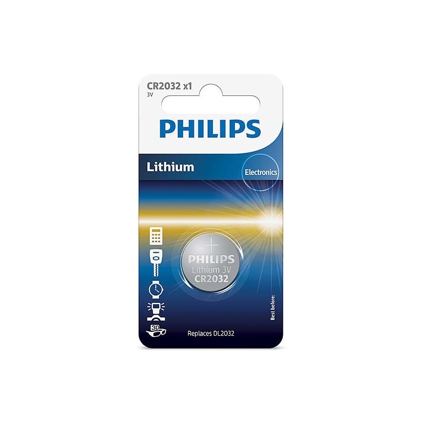 Philips CR2032/01B - Lithium knapcelle CR2032 MINICELLS 3V 240mAh