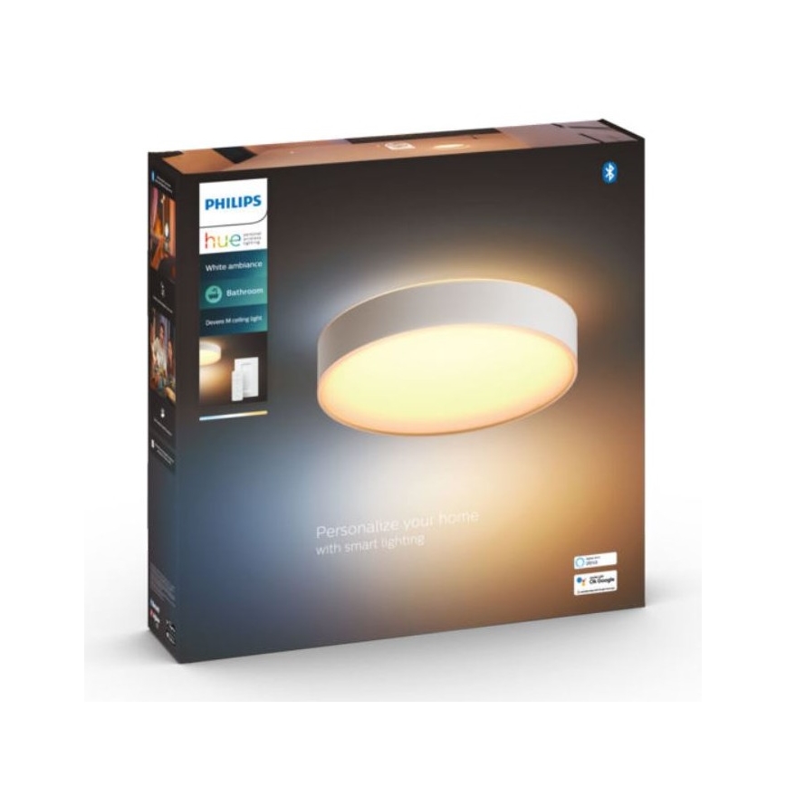 Philips - LED badeværelseslampe dæmpbar Hue DEVERE LED/19,2W/230V IP44 diam. 381 mm 2200-6500K + fjernbetjening