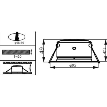 Philips - LED indbygningslampe LED/2W/230V 3000K