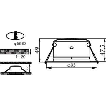 Philips - LED indbygningslampe LED/3,5W/230V 4000K