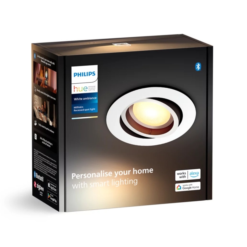 Philips - LED indbygningslampe dæmpbar Hue MILLISKIN 1xGU10/4,2W/230V 2200-6500K hvid