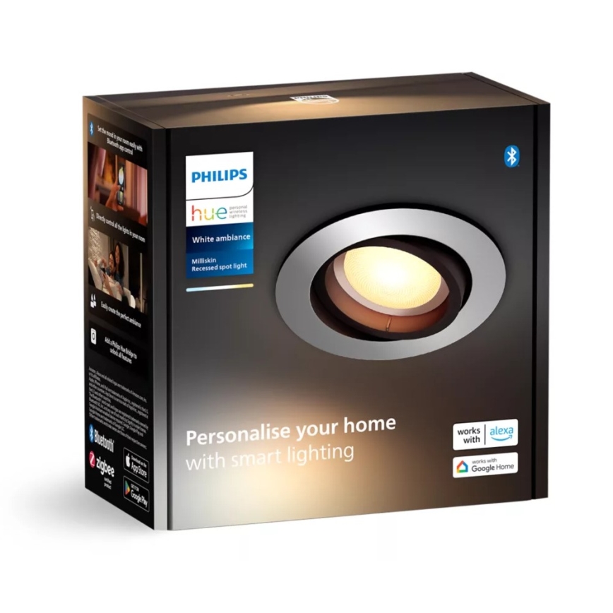 Philips - LED indbygningslampe dæmpbar Hue MILLISKIN 1xGU10/4,2W/230V 2200-6500K