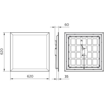 Philips - LED indbygningspanel PROJECTLINE LED/36W/230V 62x62 cm