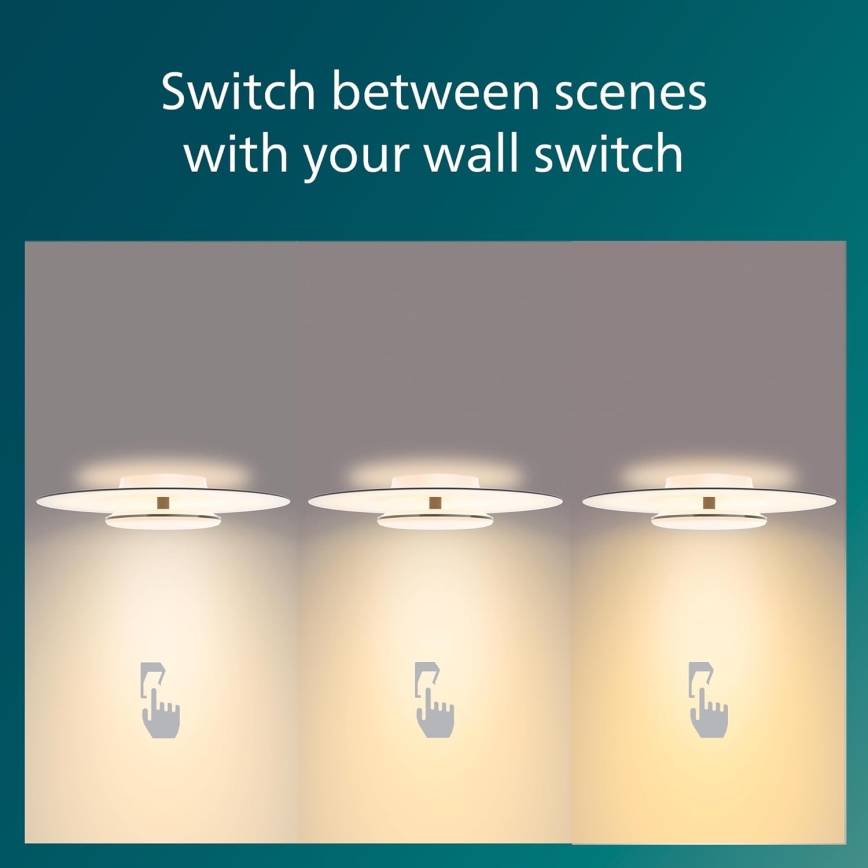 Philips- LED loftlampe dæmpbar SCENE SWITCH LED/30W/230V 2700K sølvfarvet