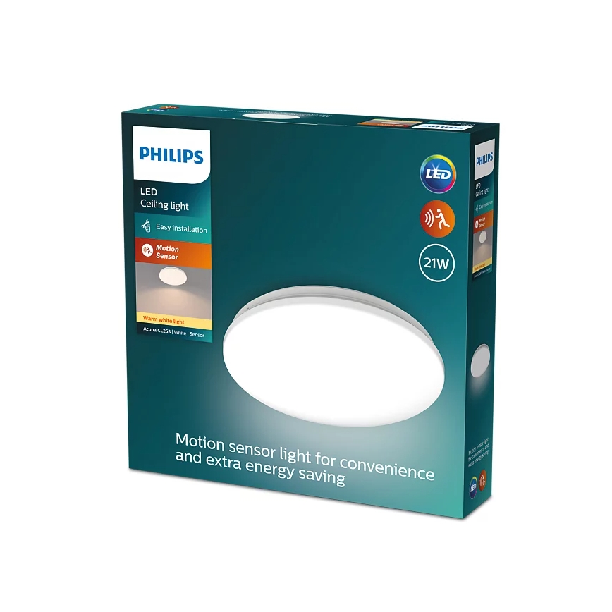 Philips - LED loftlampe med sensor ACUNA LED/21W/230V 2700K