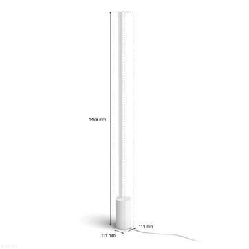 Philips - LED RGBW Gulvlampe dæmpbar Hue SIGNE LED/29W/230V 2000-6500K hvid