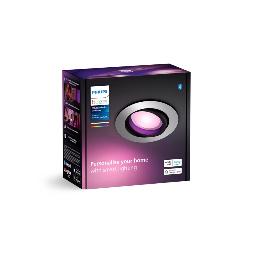 Philips - LED RGBW Indbygningslampe dæmpbar Hue CENTURA 1xGU10/4,2W/230V 2000-6500K