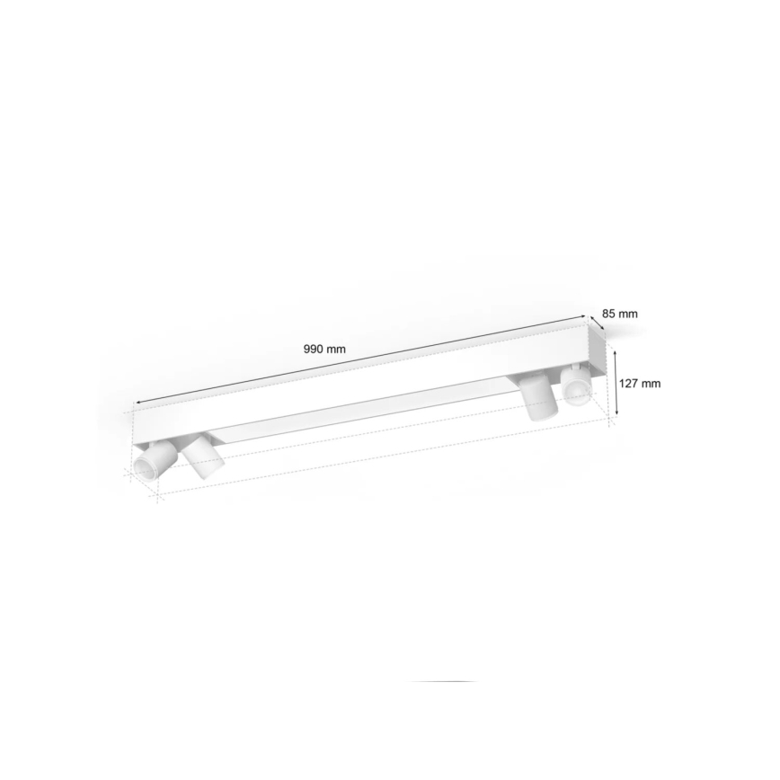 Philips - LED RGBW Spotlampe dæmpbar Hue CENTRIS 4xGU10/4,2W/230V + LED/11W 2000-6500K