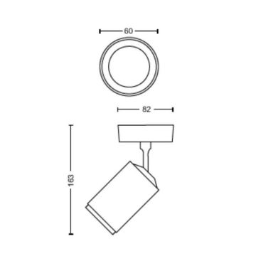 Philips - LED RGBW Spotlampe dæmpbar Hue FUGATO 1xGU10/4,2W/230V 2000-6500K hvid