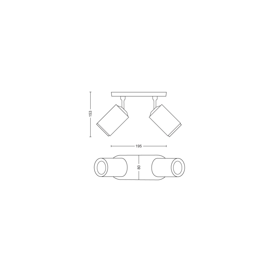 Philips - LED RGBW Spotlampe dæmpbar Hue FUGATO 2xGU10/4,2W/230V 2000-6500K hvid