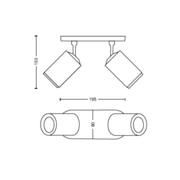 Philips - LED RGBW Spotlampe dæmpbar Hue FUGATO 2xGU10/4,2W/230V 2000-6500K sort