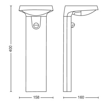 Philips - LED solcellelampe med sensor LED/1,2W/4V 4000K IP44