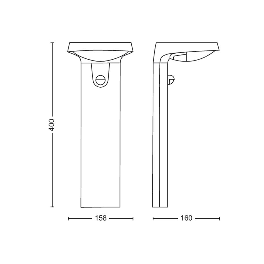 Philips - LED solcellelampe med sensor LED/1,2W/4V 4000K IP44