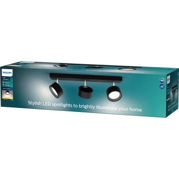 Philips - LED spotlampe 3xLED/5,5W/230V sort