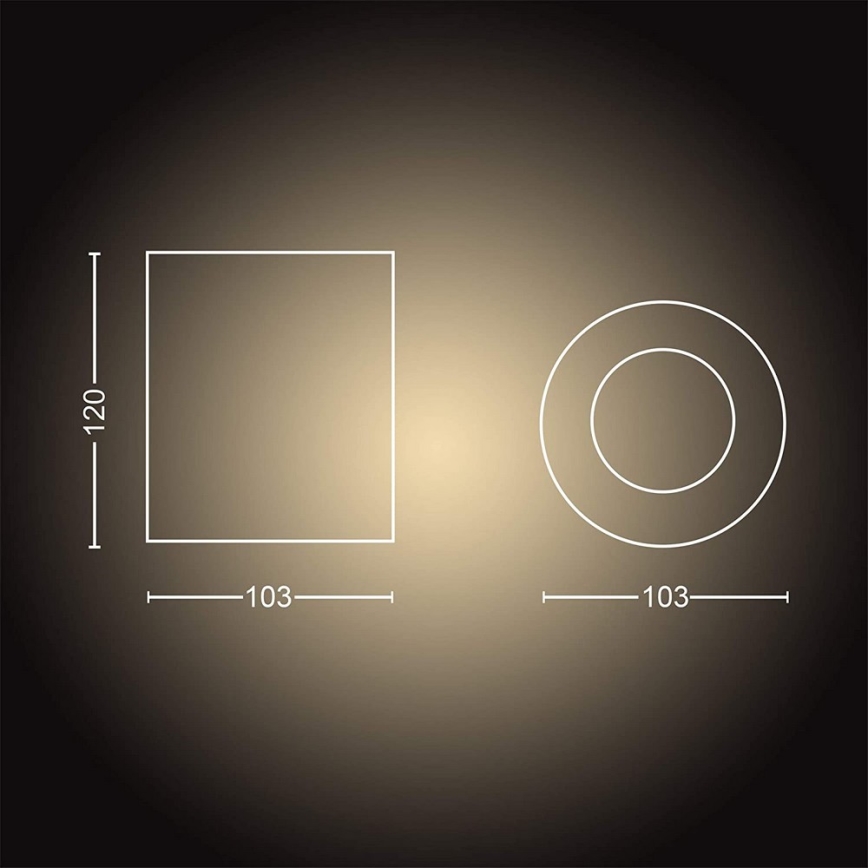 Philips - LED spotlampe dæmpbar Hue PILLAR 1xGU10/4,2W/230V 2200-6500K sort