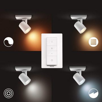 Philips - LED spotlampe dæmpbar Hue RUNNER 1xGU10/4,2W/230V 2200-6500K + fjernbetjening hvid