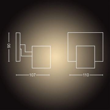 Philips - LED spotlampe dæmpbar Hue RUNNER 1xGU10/4,2W/230V 2200-6500K + fjernbetjening hvid