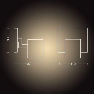 Philips - LED spotlampe dæmpbar Hue RUNNER 1xGU10/4,2W/230V 2200-6500K + fjernbetjening sort