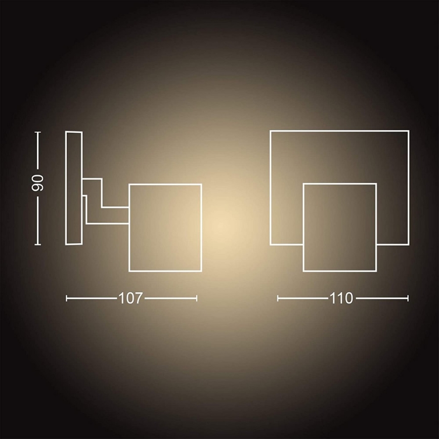 Philips - LED spotlampe dæmpbar Hue RUNNER 1xGU10/4,2W/230V 2200-6500K + fjernbetjening sort