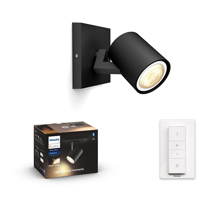 Philips - LED spotlampe dæmpbar Hue RUNNER 1xGU10/5W/230V + fjernbetjening