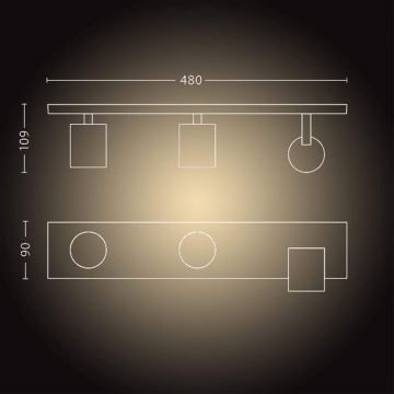 Philips - LED spotlampe dæmpbar Hue RUNNER 3xGU10/4,2W/230V 2200-6500K + fjernbetjening hvid