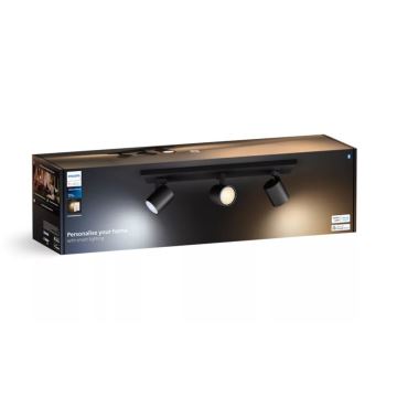 Philips - LED spotlampe dæmpbar Hue RUNNER 3xGU10/4,2W/230V 2200-6500K + fjernbetjening sort