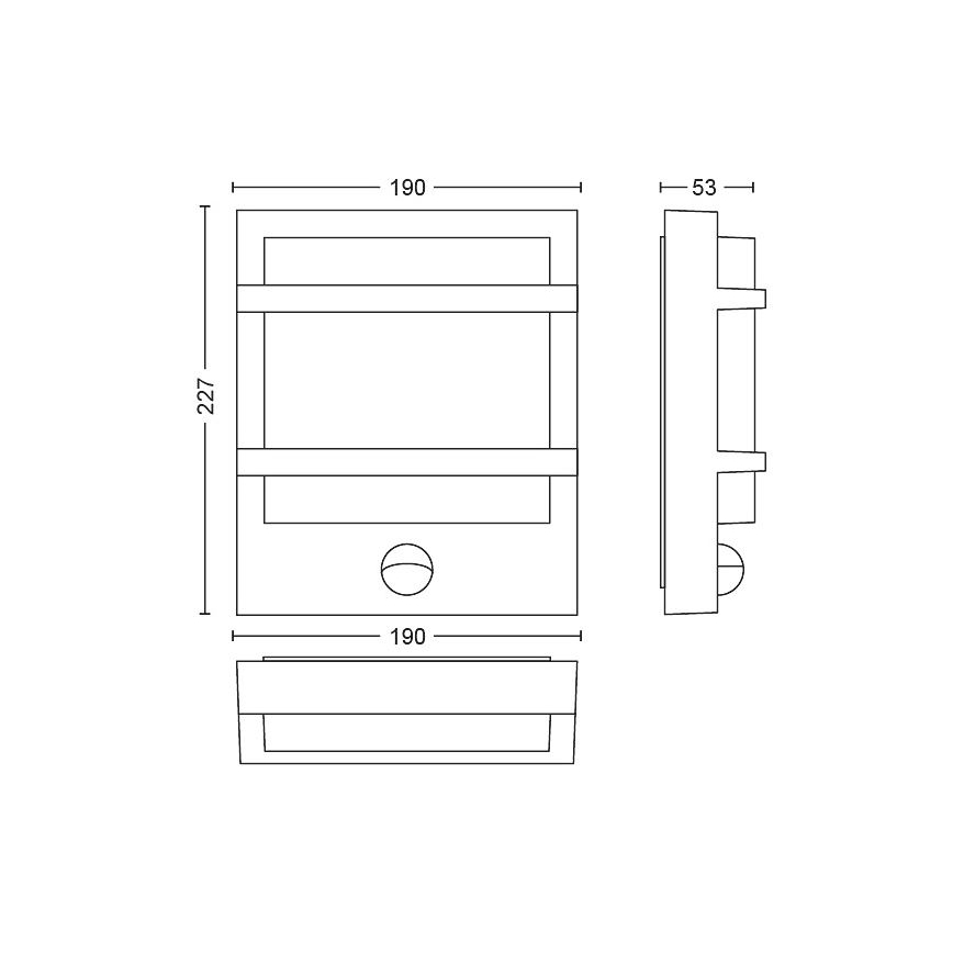 Philips - LED Udendørs væglampe med sensor PETRONIA LED/3,8W/230V IP44