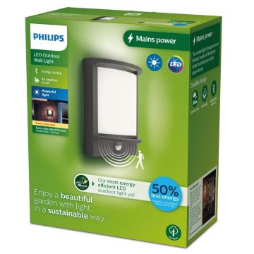 Philips - LED Udendørs væglampe med sensor SAMONDRA LED/3,8W/230V IP44