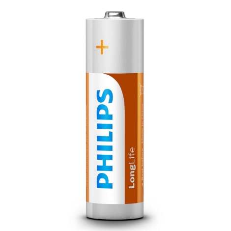 Philips R6L4F/10 - 4 stk. Zinkklorid batteri AA LONGLIFE 1,5V 900mAh