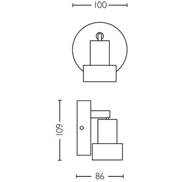Philips - Spotlampe CONDUIT 1xGU10/5W/230V sort/messing