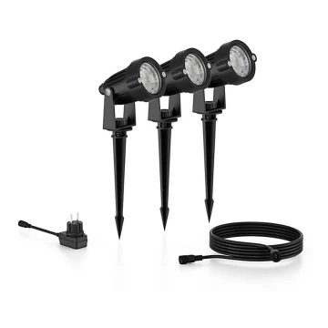 Philips - SÆT 3x Udendørs LED spotlampe CASPER LED/1,5W/24/230V IP44