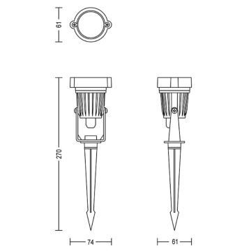 Philips - Udendørs LED spotlampe CASPER LED/1,5W/24V IP44