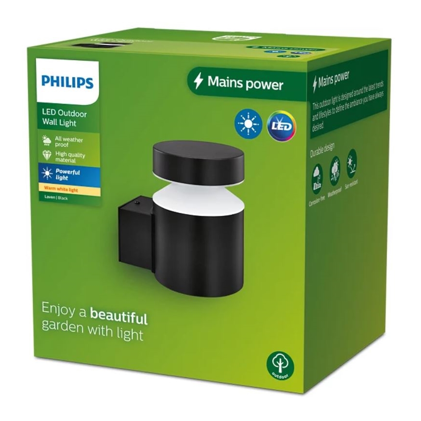 Philips - Udendørs LED væglampe LAVEN LED/6W/230V 2700K IP44