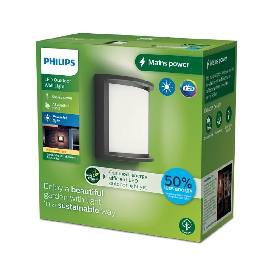 Philips - Udendørs LED væglampe SAMONDRA LED/3,8W/230V IP44