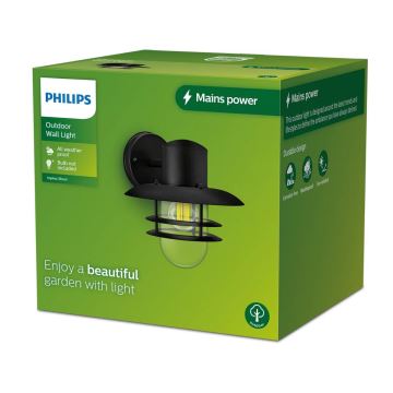 Philips - Udendørs væglampe INYMA 1xE27/25W/230V IP44