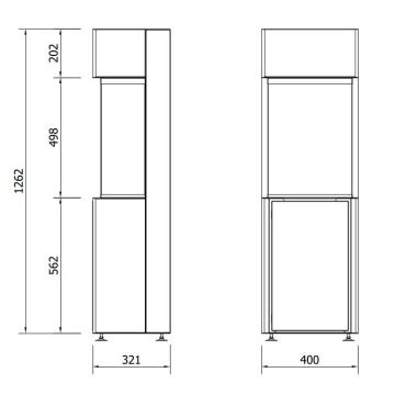 Planika - Biopejs med fjernbetjening 126,2x40 cm 3,5kW/230V sort