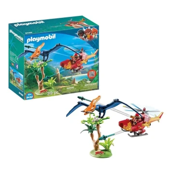 Playmobil - Byggesæt til børn med helikopter Pterodactyl 39 dele