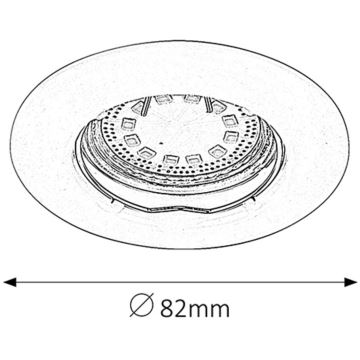 Rabalux - SÆT 3xLED Indbygningslampe 3xGU10/3W/230V IP40