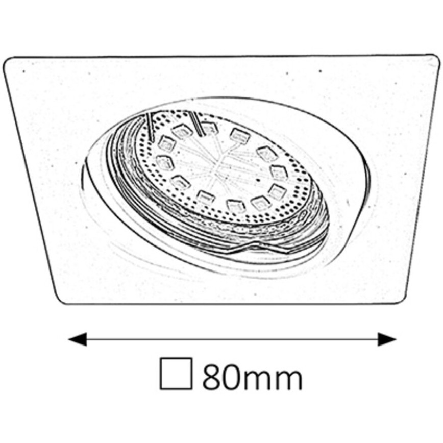 Rabalux - SÆT 3xLED Indbygningslampe 1xGU10/3W/230V IP40