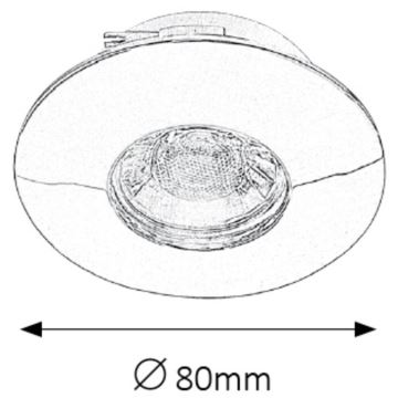 Rabalux - 3xLED indbygningsspot til badeværelse 3xLED/4W/230V IP44